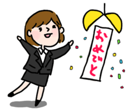 Job hunting girl Aiko sticker #2734840