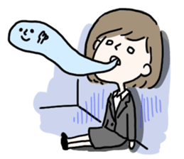 Job hunting girl Aiko sticker #2734843