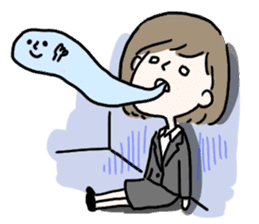 Job hunting girl Aiko sticker #2734843