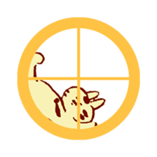 cat  sat down on a round window sticker sticker #2735198