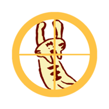 cat  sat down on a round window sticker sticker #2735204