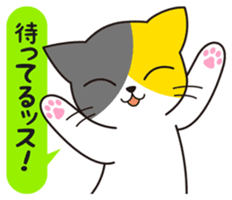 Cat to a friendly conversation sticker #2735682