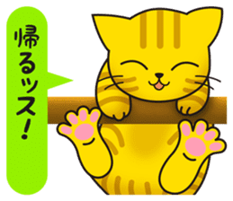 Cat to a friendly conversation sticker #2735689