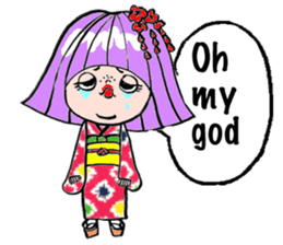 Japanese Kimono girl sticker #2736052
