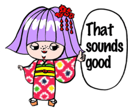 Japanese Kimono girl sticker #2736054