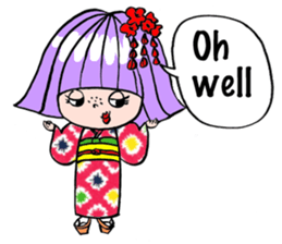 Japanese Kimono girl sticker #2736055