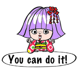 Japanese Kimono girl sticker #2736056