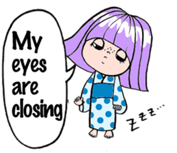 Japanese Kimono girl sticker #2736057