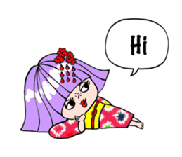 Japanese Kimono girl sticker #2736058