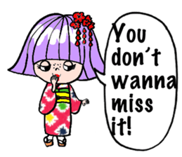 Japanese Kimono girl sticker #2736061
