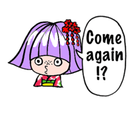 Japanese Kimono girl sticker #2736062