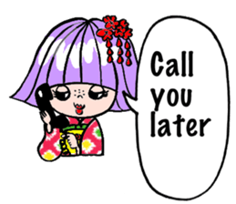 Japanese Kimono girl sticker #2736064