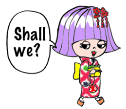 Japanese Kimono girl sticker #2736069