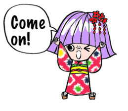 Japanese Kimono girl sticker #2736070