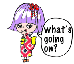 Japanese Kimono girl sticker #2736071