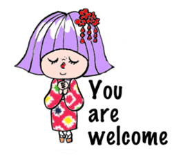 Japanese Kimono girl sticker #2736072