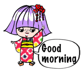 Japanese Kimono girl sticker #2736073