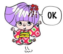 Japanese Kimono girl sticker #2736074
