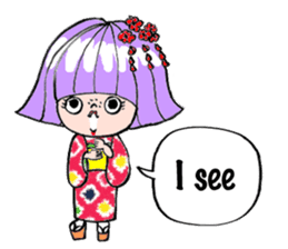 Japanese Kimono girl sticker #2736075