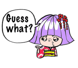 Japanese Kimono girl sticker #2736076