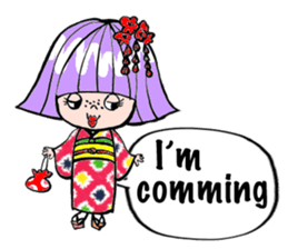 Japanese Kimono girl sticker #2736078