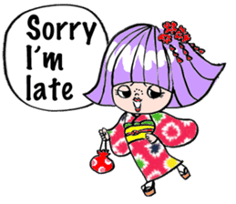 Japanese Kimono girl sticker #2736079