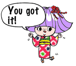 Japanese Kimono girl sticker #2736080
