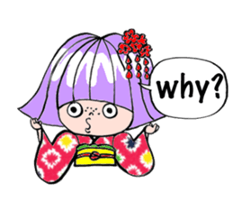 Japanese Kimono girl sticker #2736081