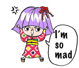 Japanese Kimono girl sticker #2736083
