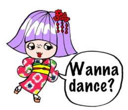 Japanese Kimono girl sticker #2736085