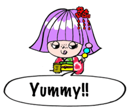 Japanese Kimono girl sticker #2736086
