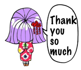 Japanese Kimono girl sticker #2736087