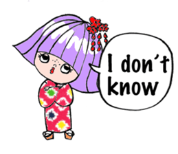 Japanese Kimono girl sticker #2736089