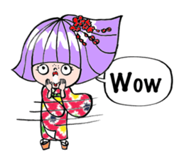 Japanese Kimono girl sticker #2736090