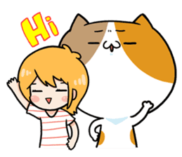 Miki and Giant cat sticker #2736251