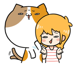Miki and Giant cat sticker #2736252