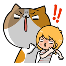 Miki and Giant cat sticker #2736253