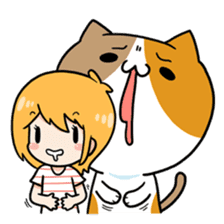 Miki and Giant cat sticker #2736254