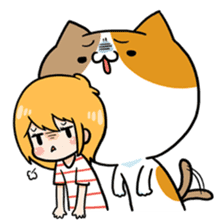 Miki and Giant cat sticker #2736255