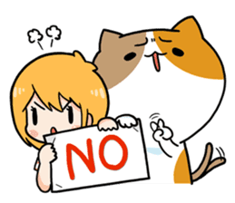 Miki and Giant cat sticker #2736256