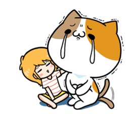 Miki and Giant cat sticker #2736257