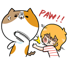 Miki and Giant cat sticker #2736258