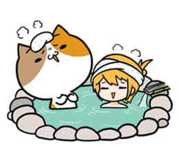 Miki and Giant cat sticker #2736259