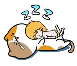 Miki and Giant cat sticker #2736260