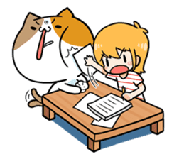 Miki and Giant cat sticker #2736262