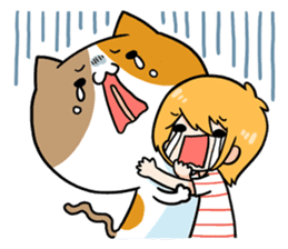 Miki and Giant cat sticker #2736263