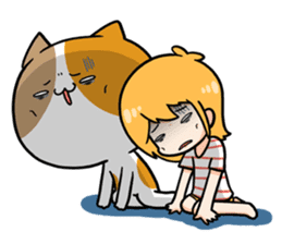 Miki and Giant cat sticker #2736264