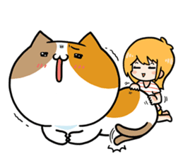 Miki and Giant cat sticker #2736265
