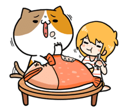 Miki and Giant cat sticker #2736266