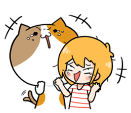 Miki and Giant cat sticker #2736267